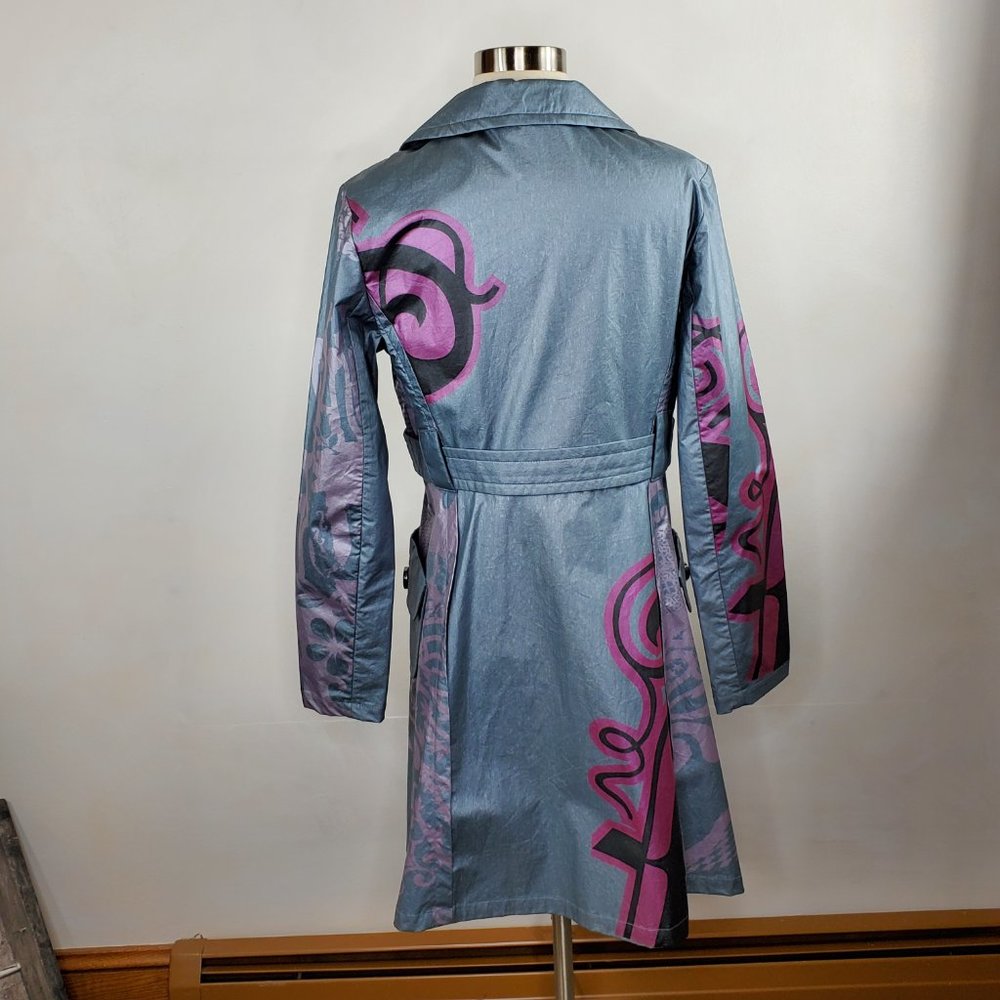CUSTO BARCELONA Metallic Print Coat 8 EUC - Picture 3 of 8